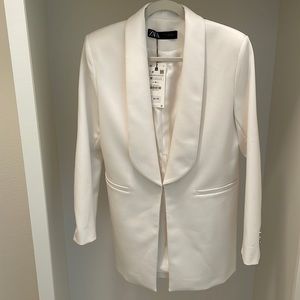 Long tuxedo collar blazer